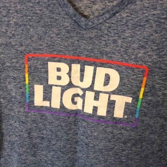 𝅺budlight Pride Burnout V Neck Graphic Tshirt - Picture 2 of 4
